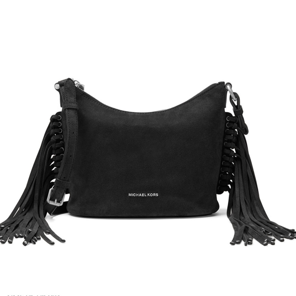 Michael Kors BILLY Black Medium messanger suede